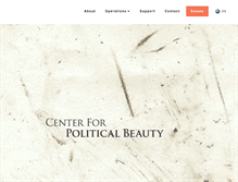 Tablet Screenshot of politicalbeauty.com